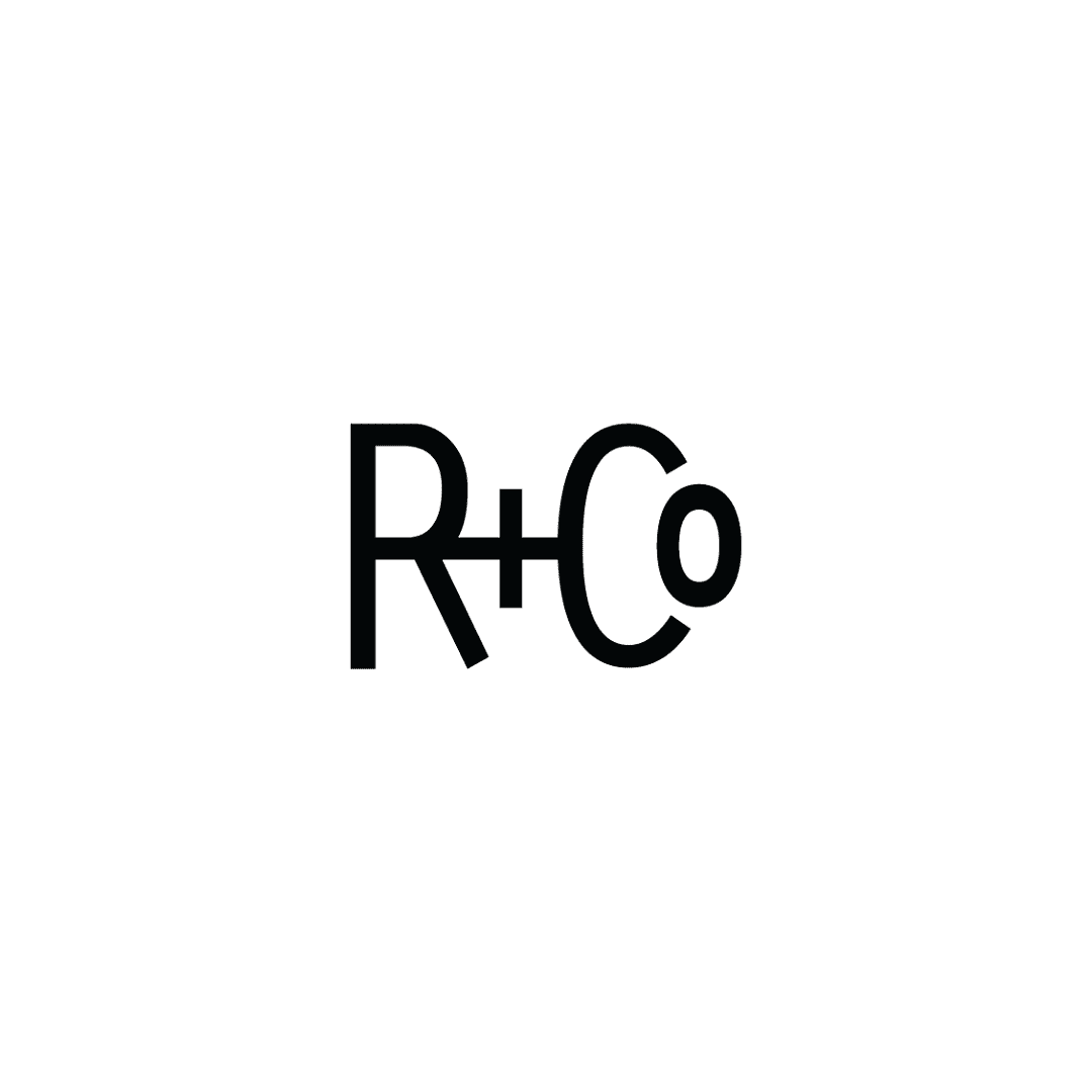 Logo of R+Co brand on a white background.